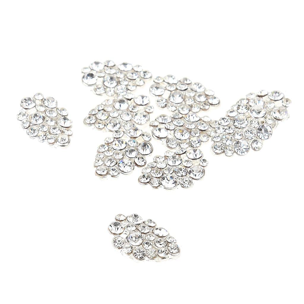 10Pcs 3D Nail Art Decorations - Alloy Rhinestones & Pearl Stickers for Nails, Toes & Jewelry Making | Perfect for DIY Manicure, Pedicure & Craft Projects (#129)