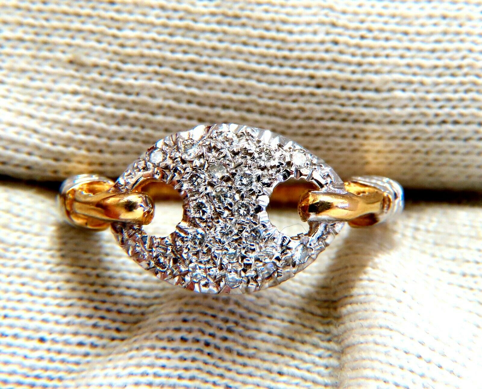 14kt Gold Mariner Sailor Slip Knot Ring with 0.30ct Natural Diamonds - Perfect for Nautical Weddings, Anniversary Gifts & Everyday Elegance