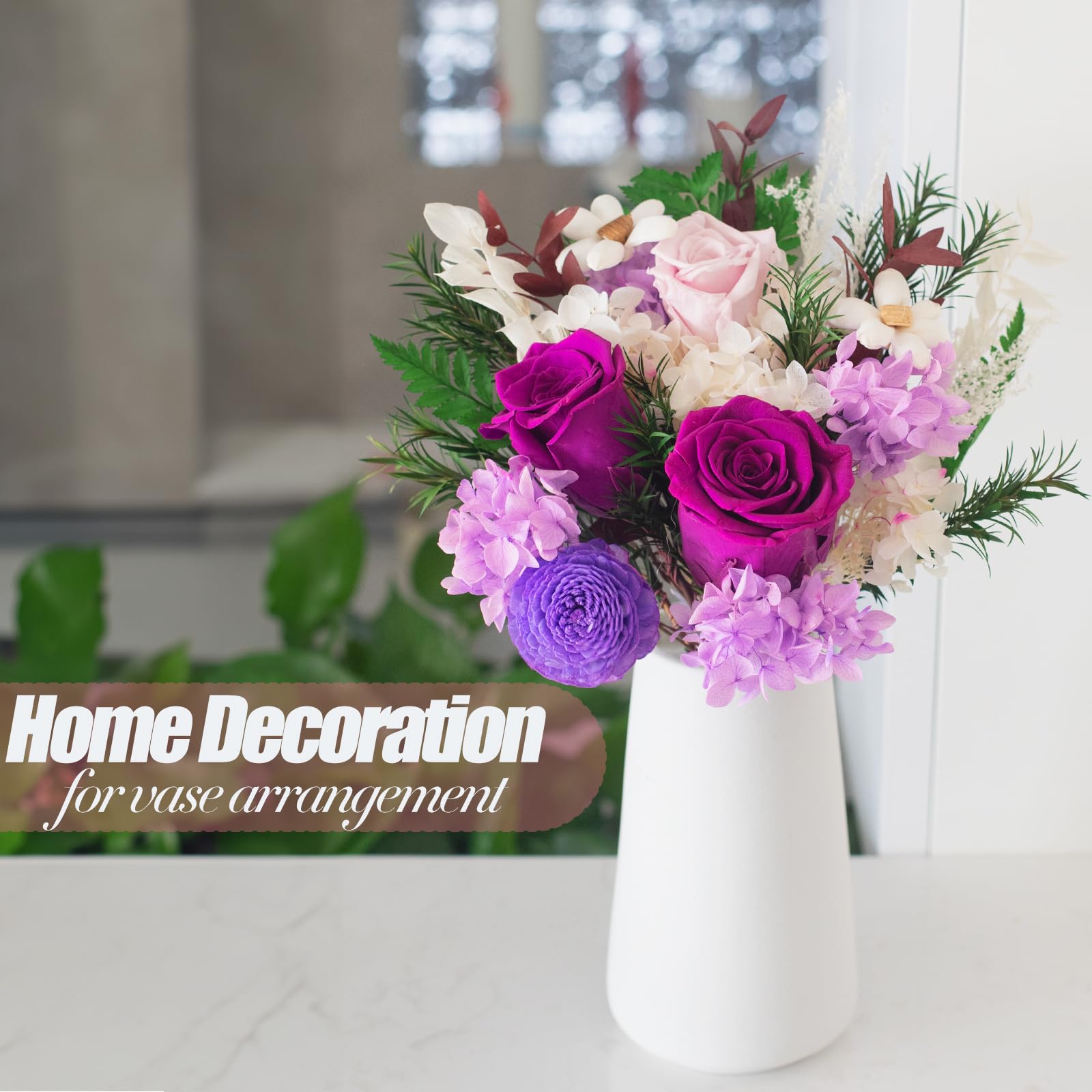 VTJMB Preserved Flower Bouquet - Long Lasting Roses for Women, Birthday & Anniversary Gifts - Perfect for Home Decor, Wedding Centerpieces & Romantic Surprises
