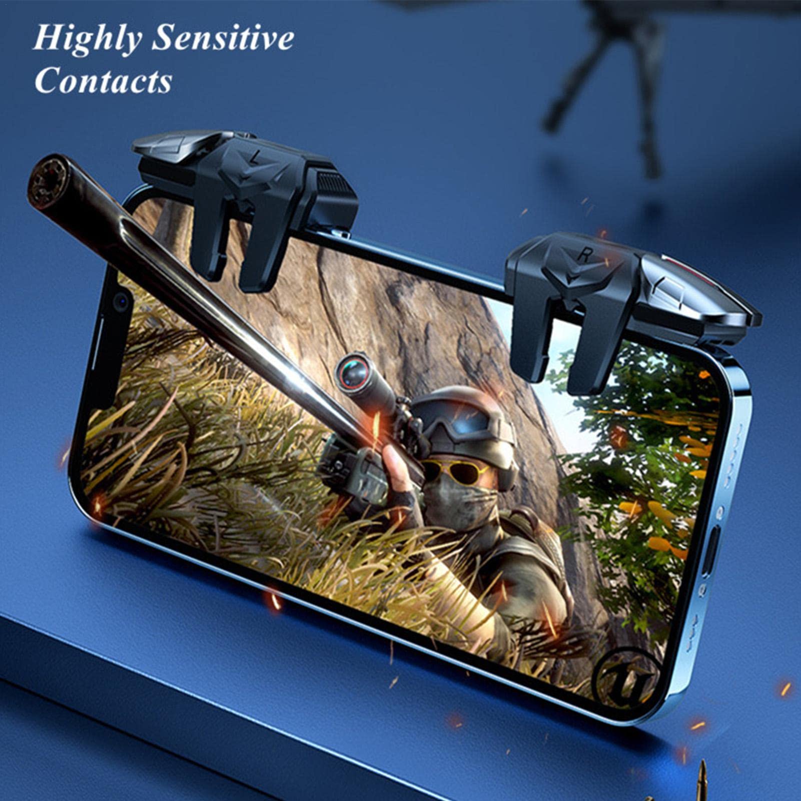Cyhamse Mobile Game Controller | Ergonomic Phone Game Trigger with Retractable Design, Low Latency Shooting Buttons for Precise Gaming - Perfect for FPS, Battle Royale & Mobile Esports