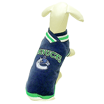Vancouver Canucks NHL Dog Sweater - Officially Licensed Pet Apparel for Winter & Game Day Outfits