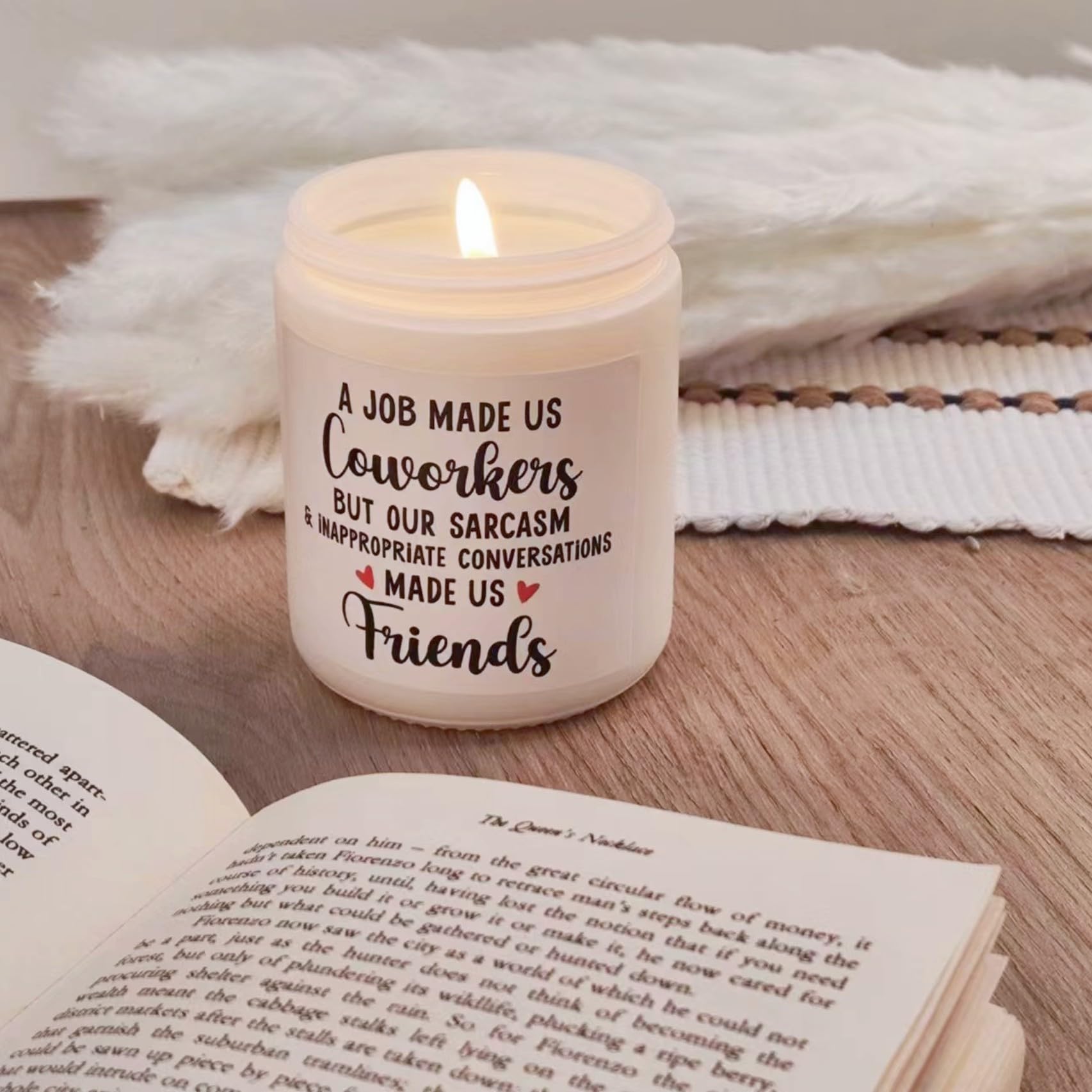 **Lavender Soy Wax Candles - Retirement & Farewell Gifts for Women & Men, Funny Coworker Gifts with Birthday Candles | Relaxing Aromatherapy for Home & Office**