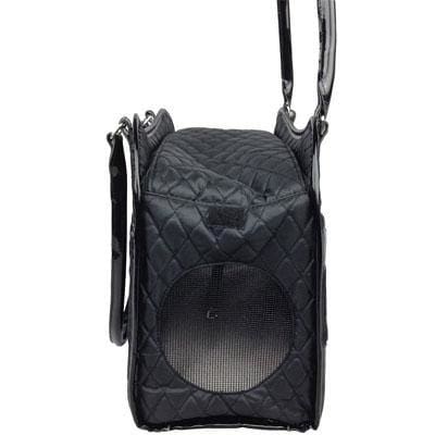 Stylish Black Fashion Dog Carrier Handbag - Perfect for Travel, Shopping & Outdoor Adventures with Your Pet