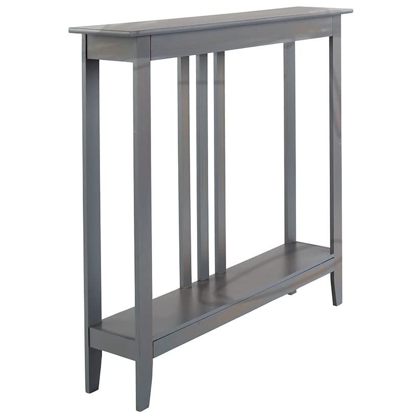 Space Saving Gray Accent Tables - Slim Modern Design for Small Living Rooms, Bedrooms & Apartments - Lakeside Collection