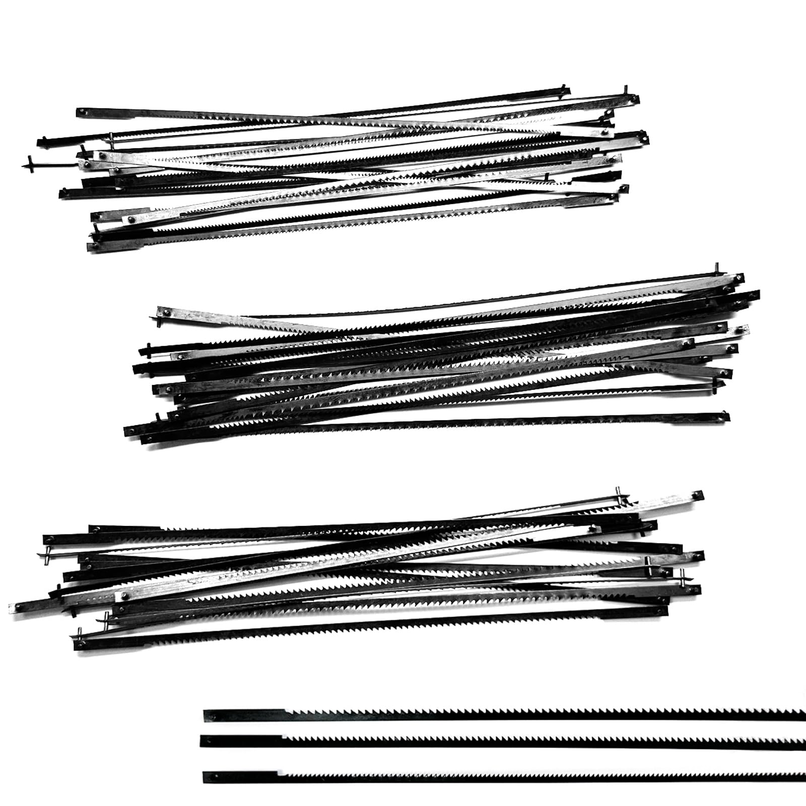 6-1/2 Inch Scroll Saw Blades 45-Piece Set - Pin End High Carbon Steel Blades with 15/18/24 TPI for Woodworking, Jewelry Making & Crafting - Compatible with Fret Saws, Coping Saws & Dremel Tools - Perfect for Detailed Cutting, DIY Projects & Home Improvement