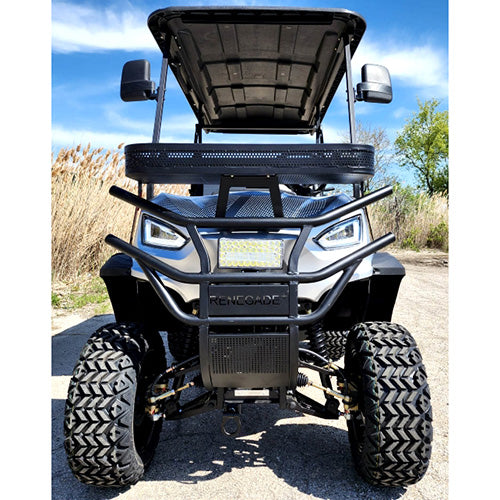 48V Electric Golf Cart 4 Seater - Lifted Renegade+ Edition Utility UTV | Compare to Coleman & Kandi | Red | Perfect for Golf Courses, Campuses & Resort Transportation