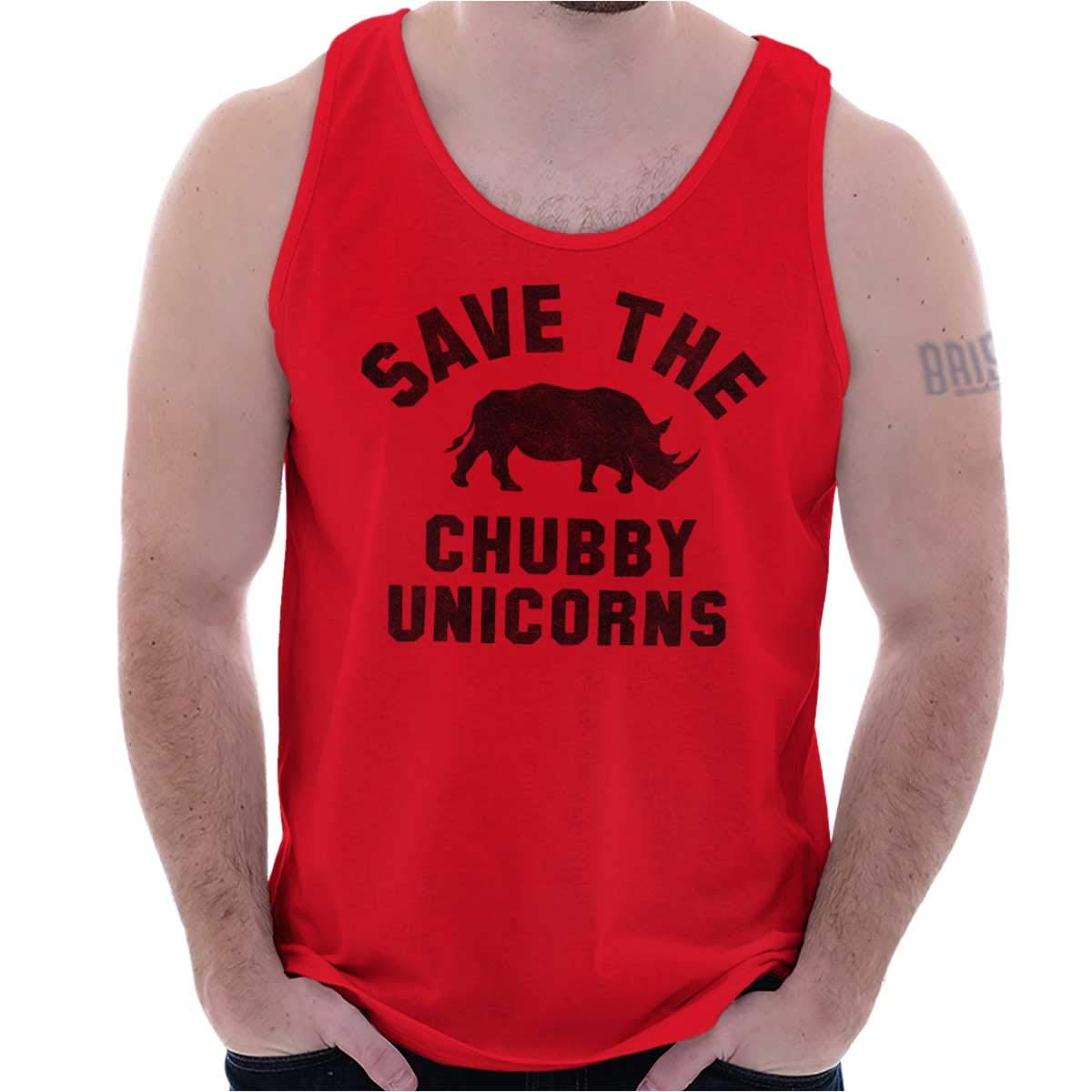 Save The Chubby Unicorns Graphic Fantasy Tank Top for Men & Women - Casual Summer Tee for Beach, Music Festivals & Cosplay