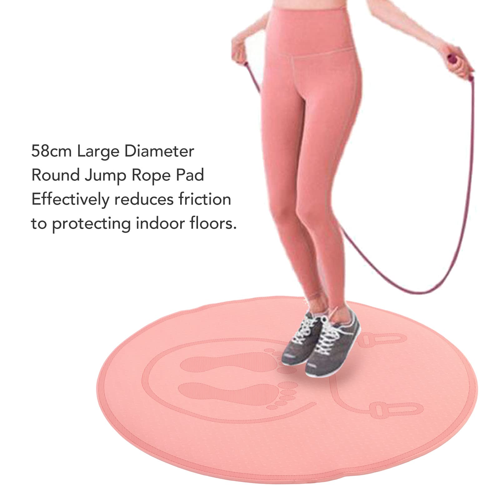 Premium TPE Yoga Mat for Exercise & Jump Rope - Non-Slip, Noise Reducing Workout Mat for Home Gym, Yoga Studio & Outdoor Fitness
