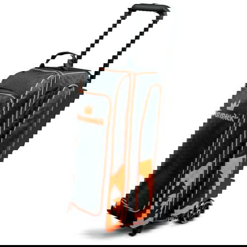 Brunswick Blitz Triple Roller Bowling Bag - Black & Orange for Men & Women - Perfect for League Play, Tournaments & Travel