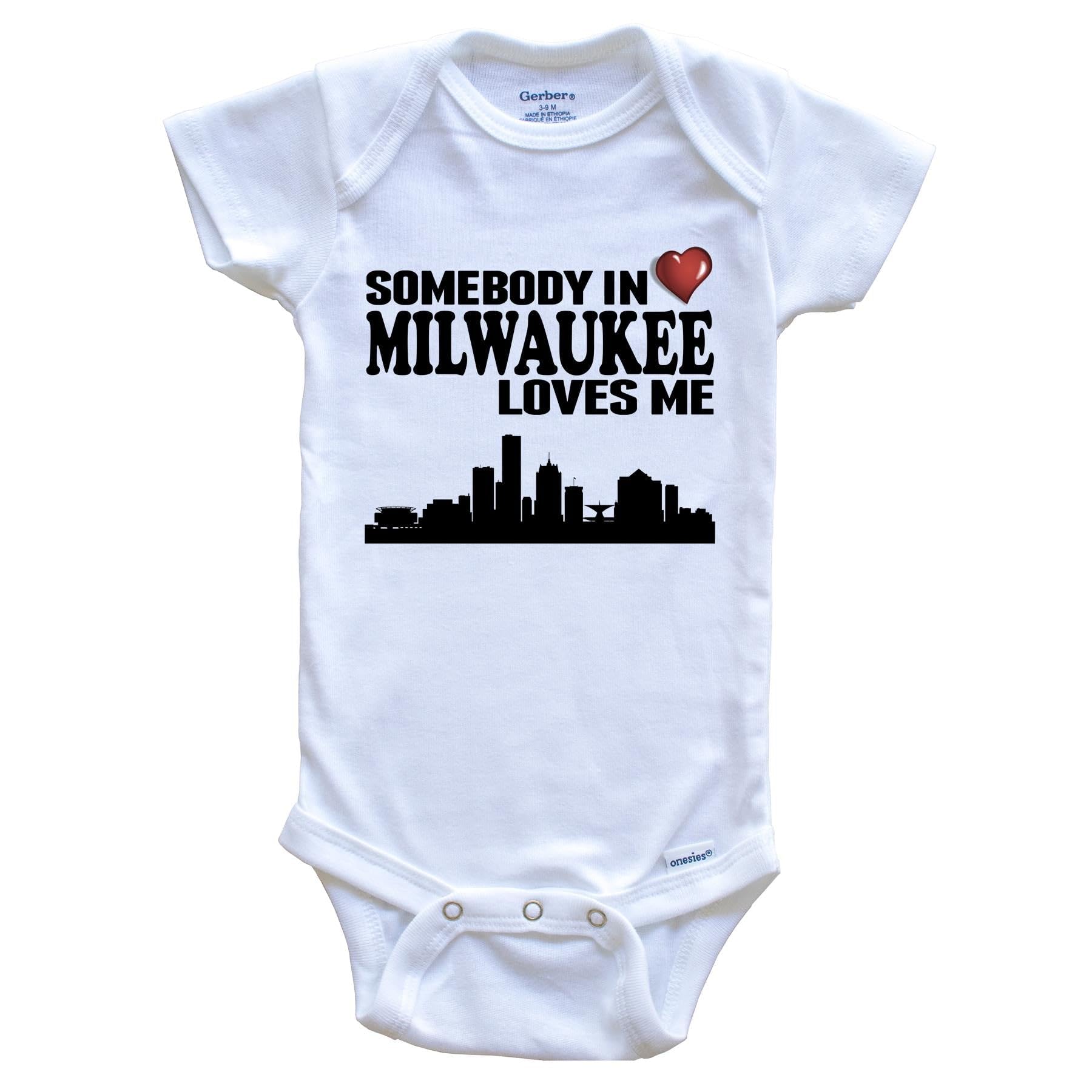 Milwaukee Loves Me One Piece Baby Bodysuit - Soft Cotton Infant Romper for Newborns & Toddlers - Perfect for Family Outings, Photo Shoots & Everyday Wear