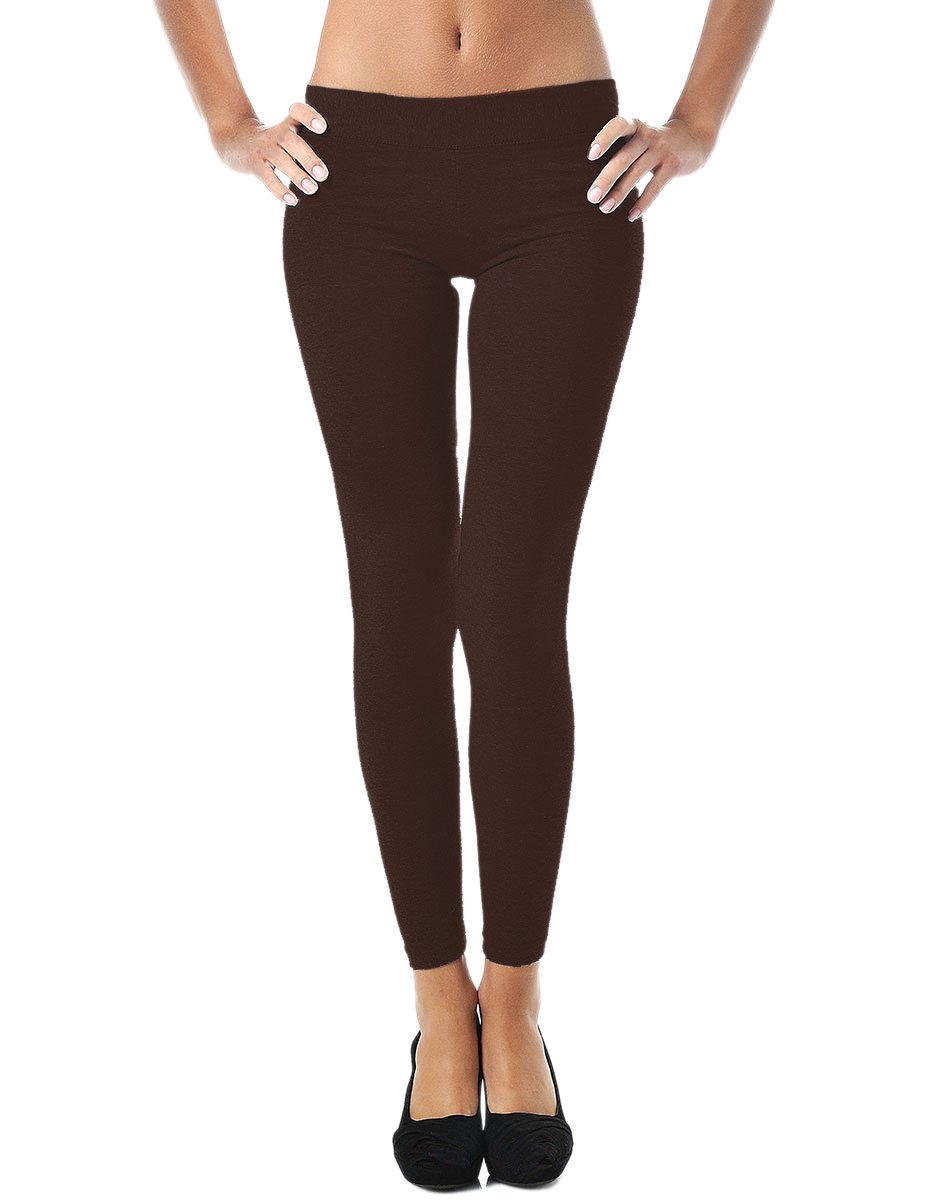 Women's Mato & Hash Cotton Leggings with Elastic Comfort Waistband - Soft Stretchy Yoga Pants for Workouts, Lounge & Everyday Wear