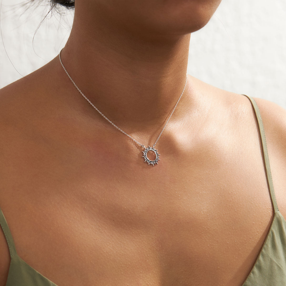 Open Soul Necklace - Elegant Silver Pendant for Women, Spiritual Jewelry Gift for Her - Perfect for Meditation, Yoga & Everyday Wear