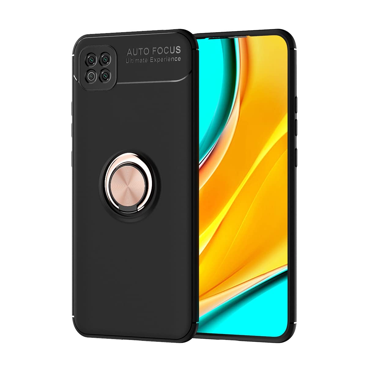 Premium Slim TPU Shockproof Case for Xiaomi Poco C3 with 360° Rotating Magnetic Kickstand - Heat Dissipation & Anti-Fall Protection (Multi-Pack) | Perfect for Work, Travel & Everyday Use