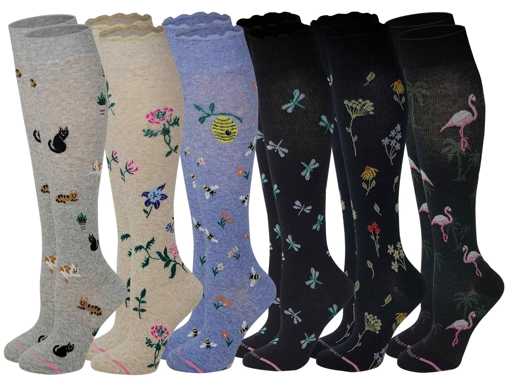 Best Women's Compression Socks for Circulation & Swelling Relief - Medical Grade 20-30 mmHg Graduated Support (6-Pack) - Perfect for Nurses, Travel & Pregnancy