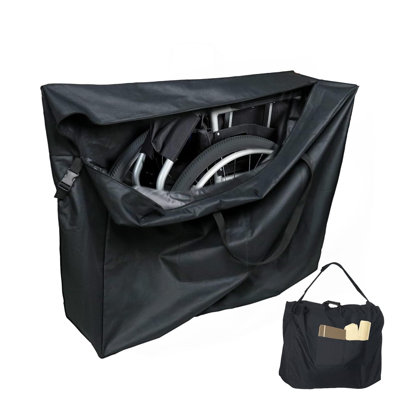Kasla Rollator Travel Bag - Waterproof Wheelchair Accessory for Folding Walkers & Transport Chairs | Durable Walker Storage Bag for Travel, Shopping & Outdoor Activities