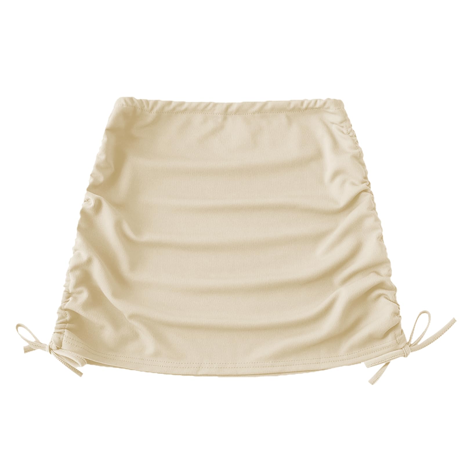 ZAFUL Women's Ribbed High Waisted Swimsuit Cover Up Short Beach Skirt - Sexy Side Cinched Swimwear Wrap for Pool, Vacation & Summer Outfits