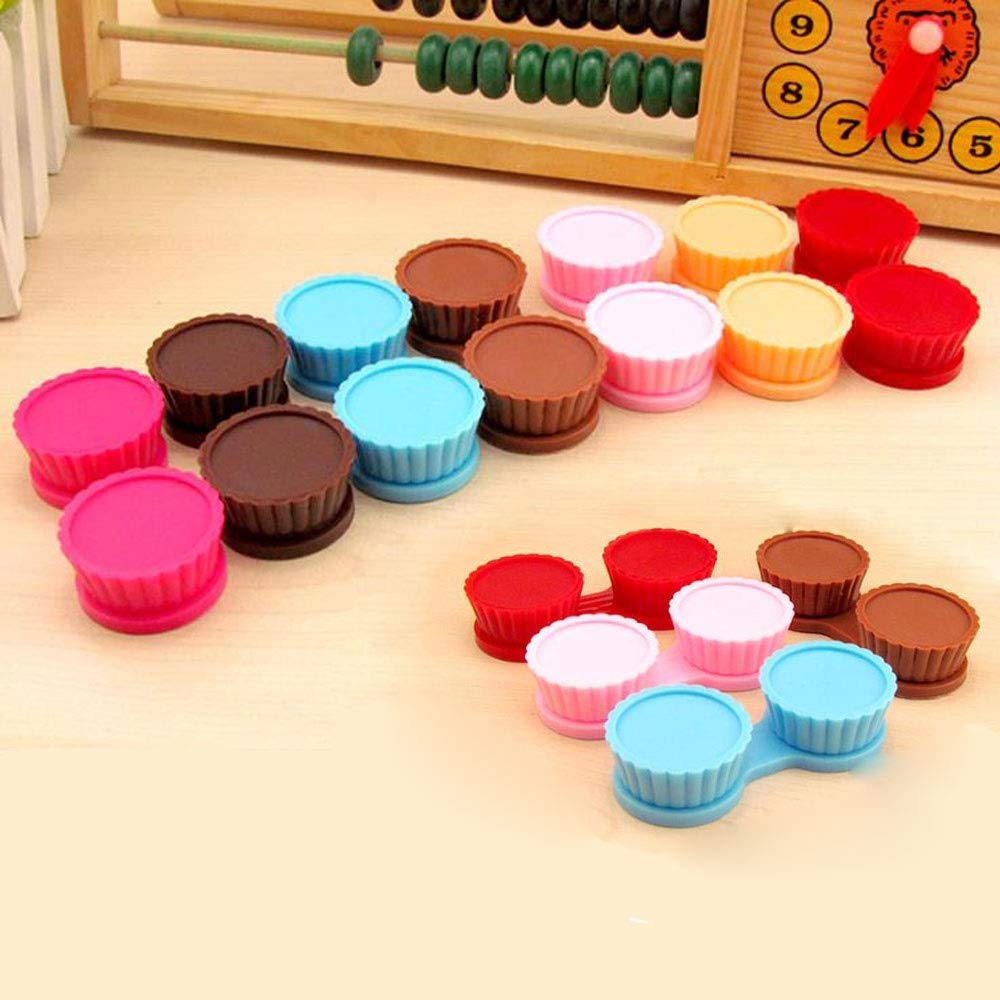 Elegant Contact Lens Case for 12 Pairs - 24 Grid Travel Storage Box with Leakproof Ring | Color Contact Lens Organizer | Perfect for Travel, Home & Daily Use (12 Pack)
