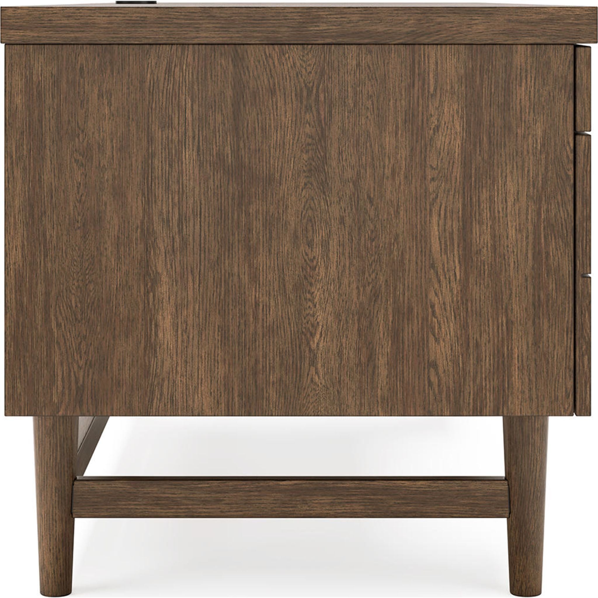 Austanny Solid Wood Desk - Warm Brown Finish, Modern Home Office Desk for Study & Work - Perfect for Small Spaces & Remote Work