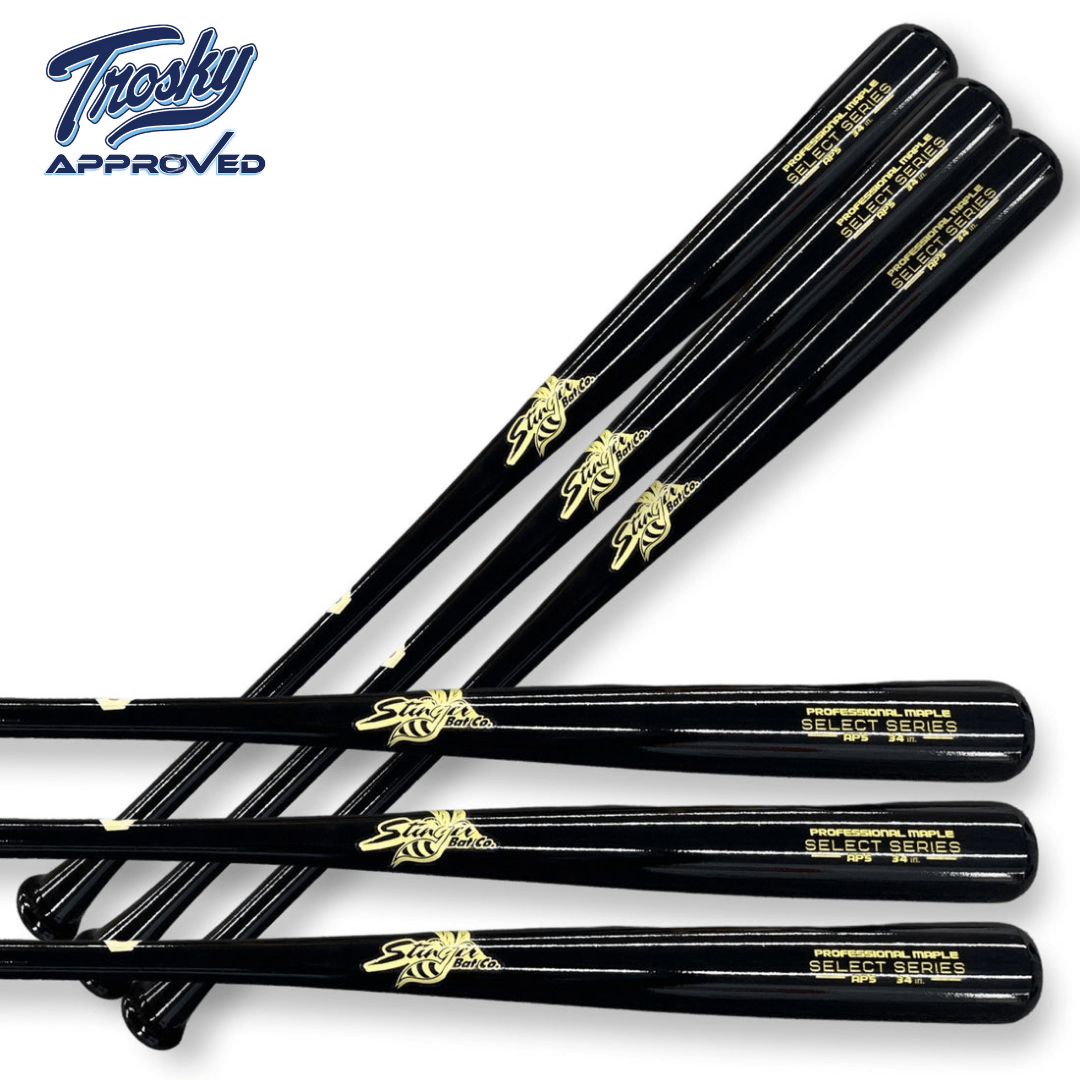 Select Series Stinger Pro Grade Wood Baseball Bats (3 Pack) - Perfect for Training, Games & Collectibles