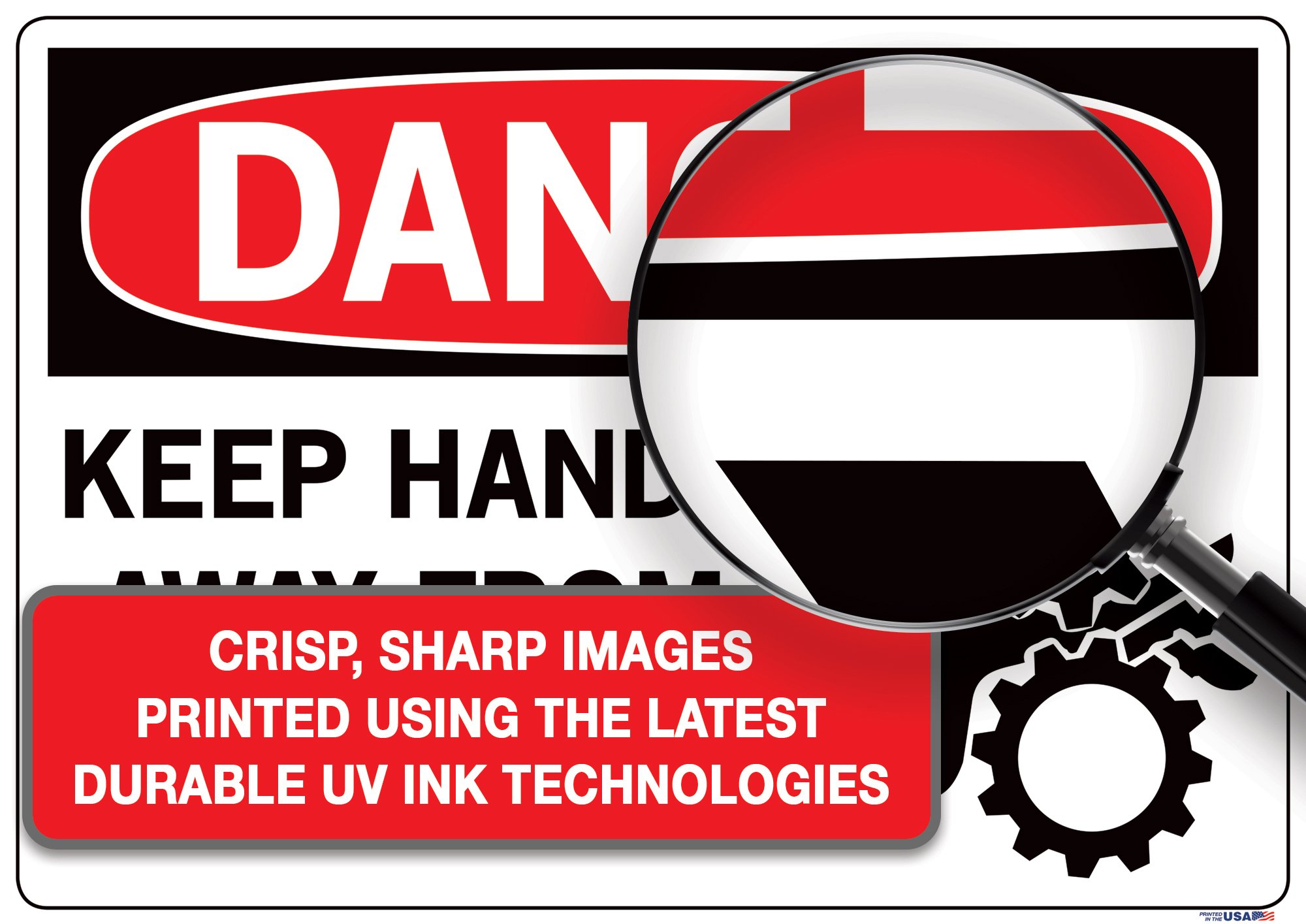 Vestil Spanish/English Bilingual Safety Sign - 'Do Not Operate Without Safety Glasses' Warning Label (14.5x10.5 Inch Aluminum, .130 Thickness) - Ideal for Construction Sites, Factories & Industrial Workplaces