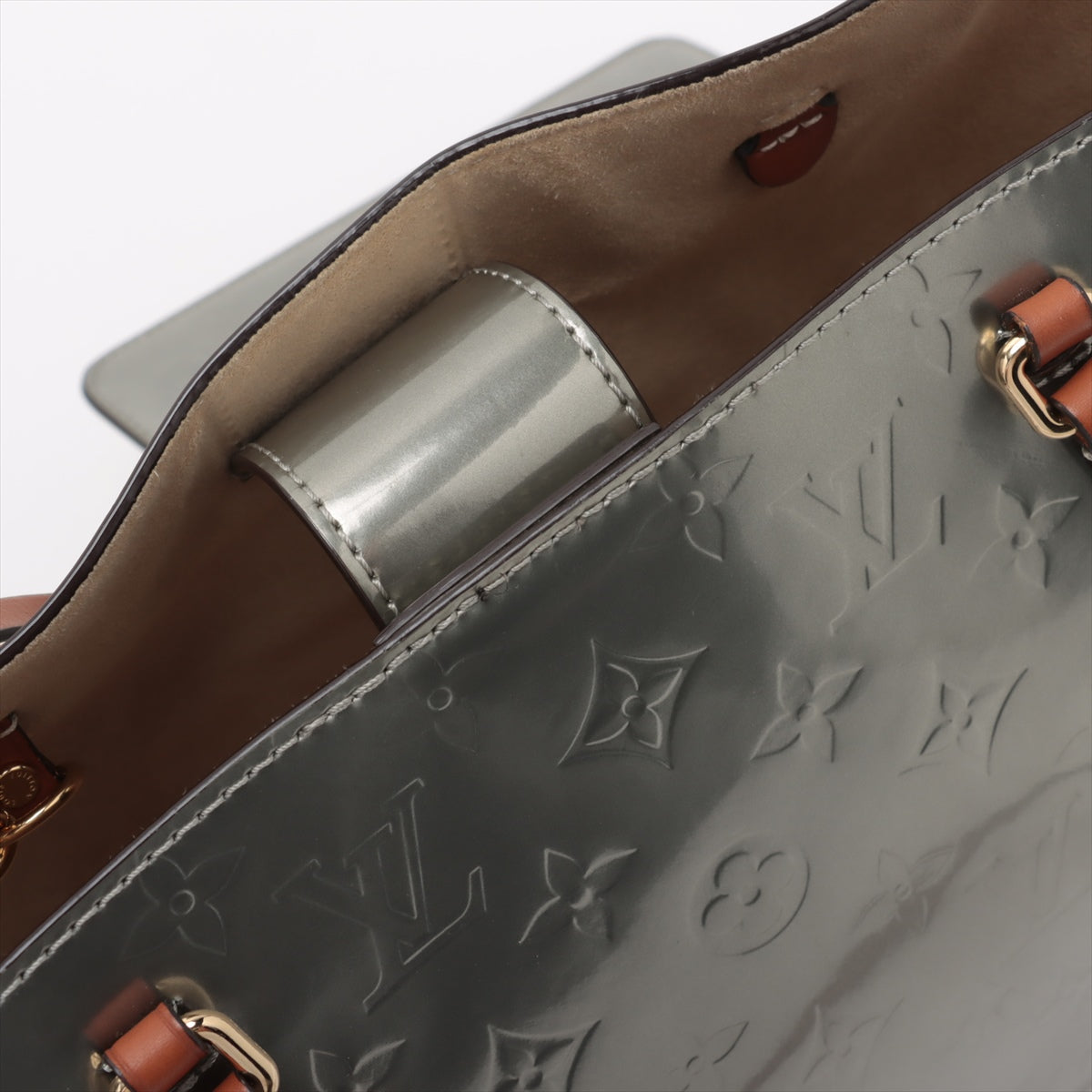 Louis Vuitton Monogram Vernis Long Beach PM Silver Handbag - Preorder Luxury Designer Tote for Women | Perfect for Work, Travel & Evening Events