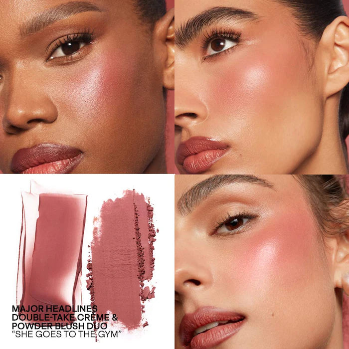 Patrick TA Major Headlines Double Take Duo Cream + Powder - Long-Lasting Blush & Highlighter Set for Day & Night Makeup | Perfect for Contouring & Glowing Skin