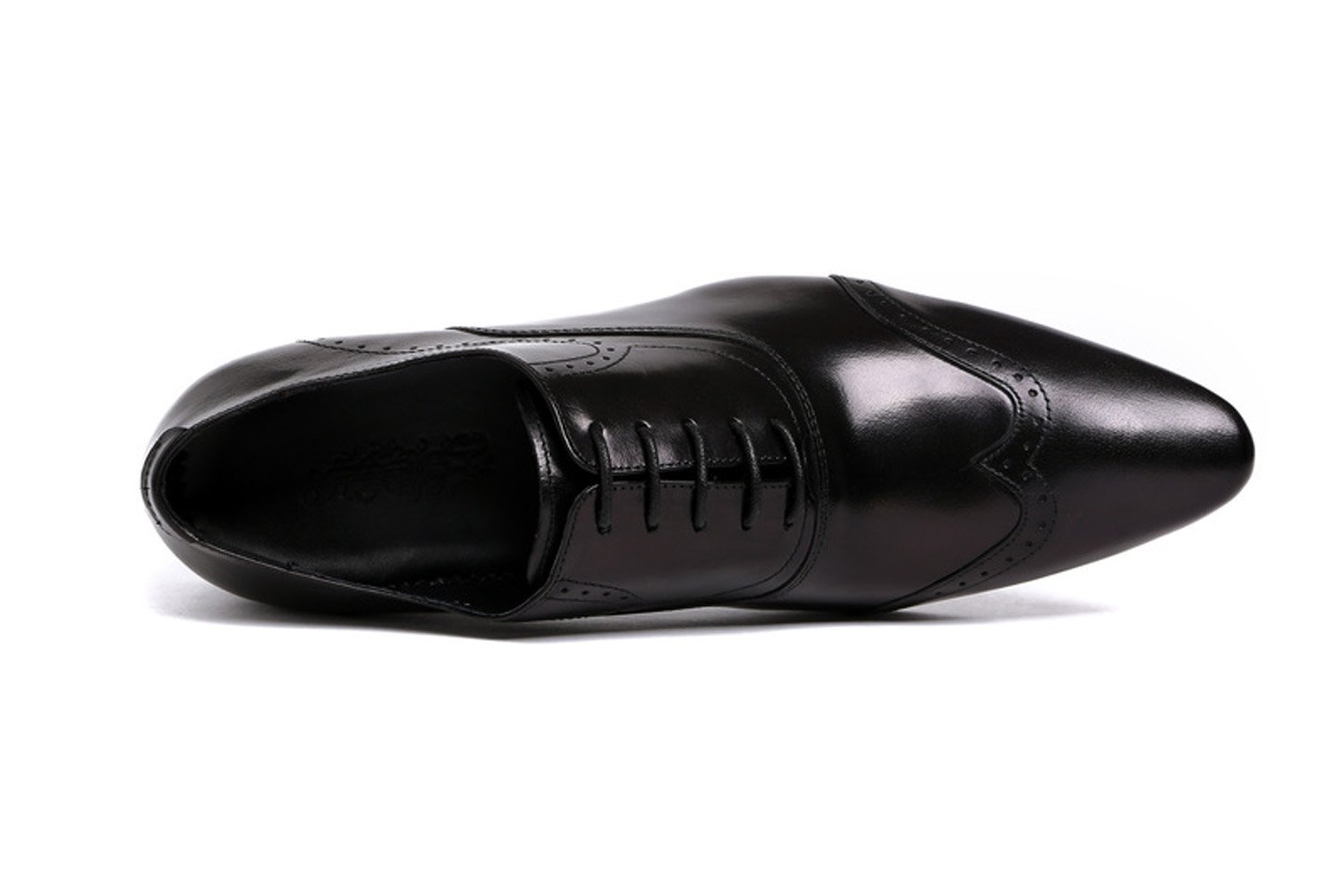 Santimon Men's Fashion Brogue Oxford Dress Shoes - Pointed Toe Lace-Up Derby for Formal & Business Wear - Perfect for Weddings, Office & Special Occasions