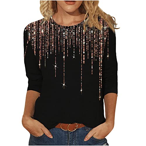 Black Shiny Tops for Women