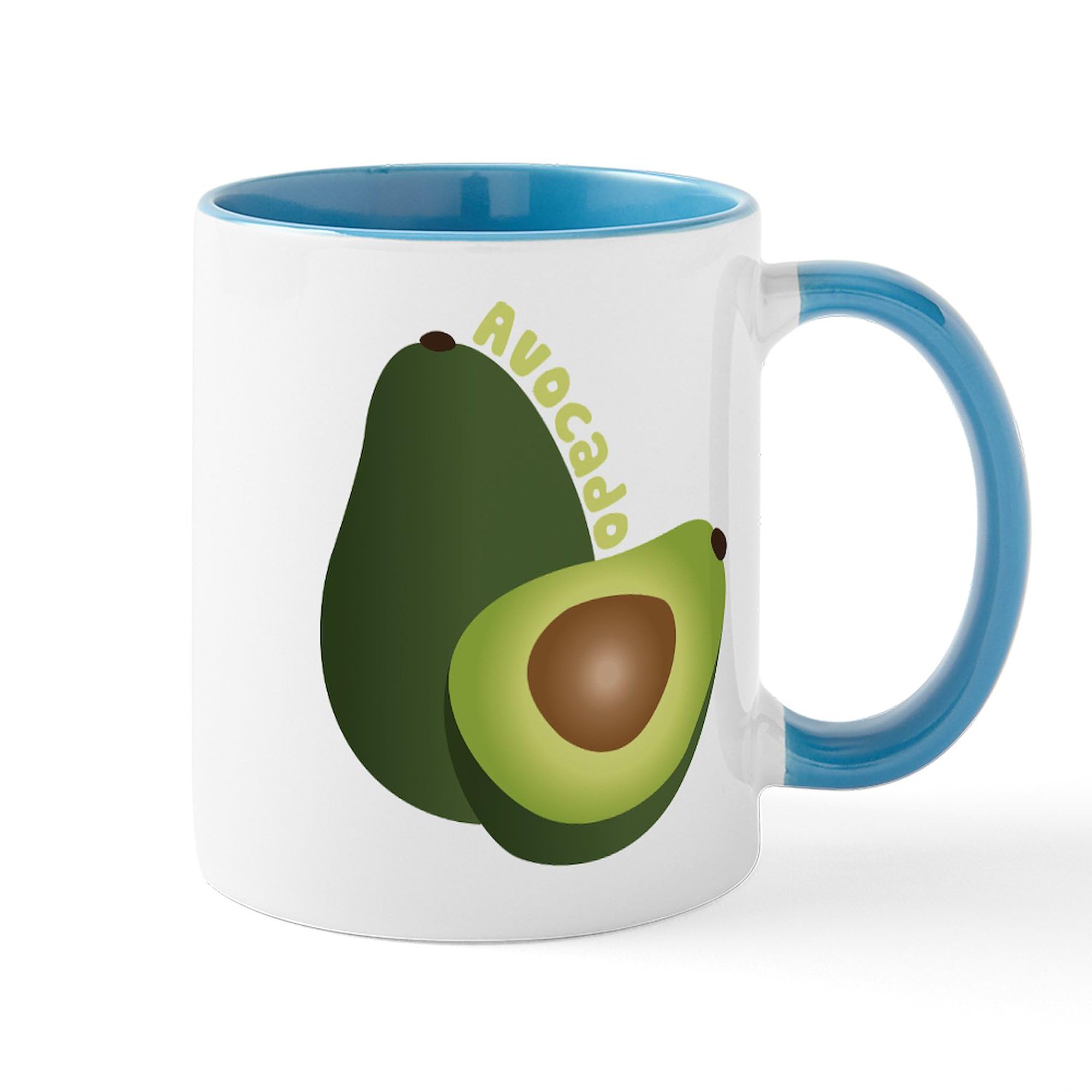 Avocado Themed 11 oz (325 ml) Ceramic Coffee Mug - Perfect for Tea, Hot Chocolate & Office Use - Funny Gift for Avocado Lovers