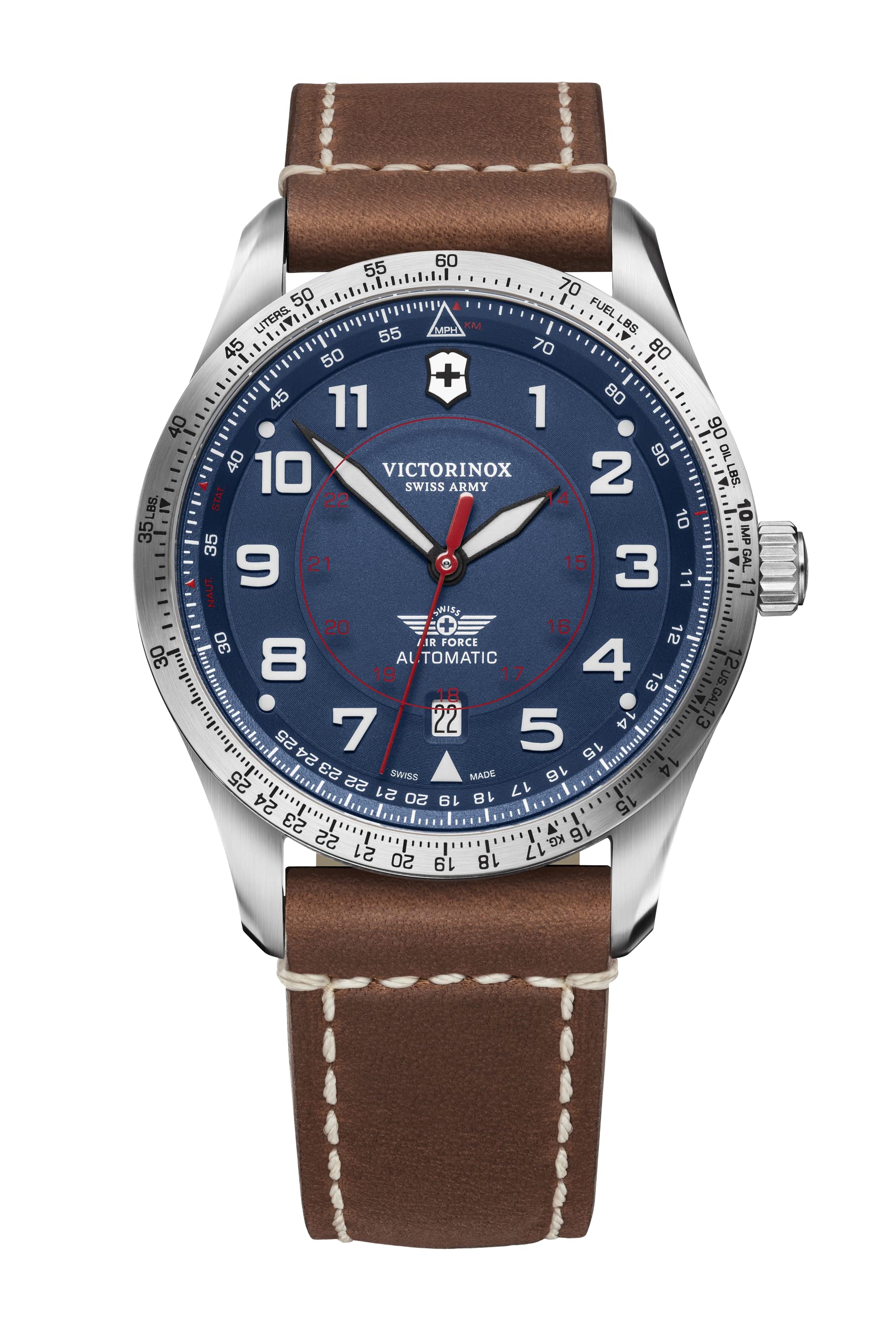 Victorinox AirBoss Mechanical Men's Watch - 42mm Case, 22mm Band, 100M Waterproof - Perfect for Business, Travel & Outdoor Adventures