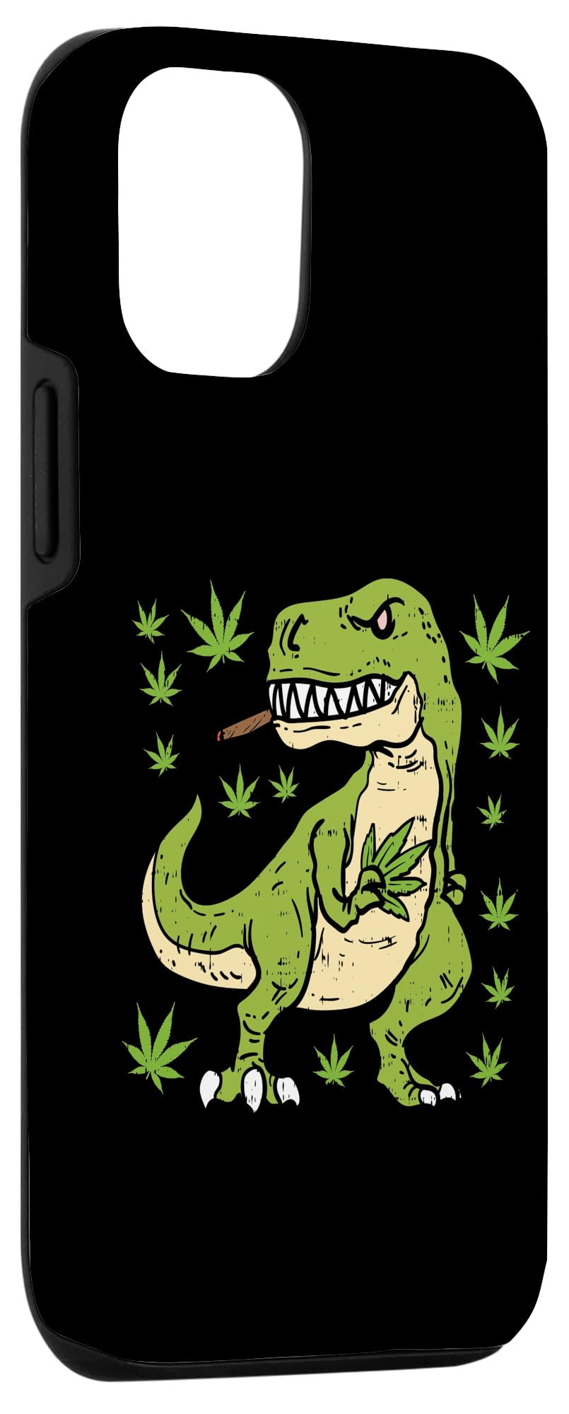 iPhone 12/12 Pro Dinosaur Smoking Weed Case - Funny 420 Cannabis Stoner Gift - Perfect for Stoner Parties & Cannabis Enthusiasts