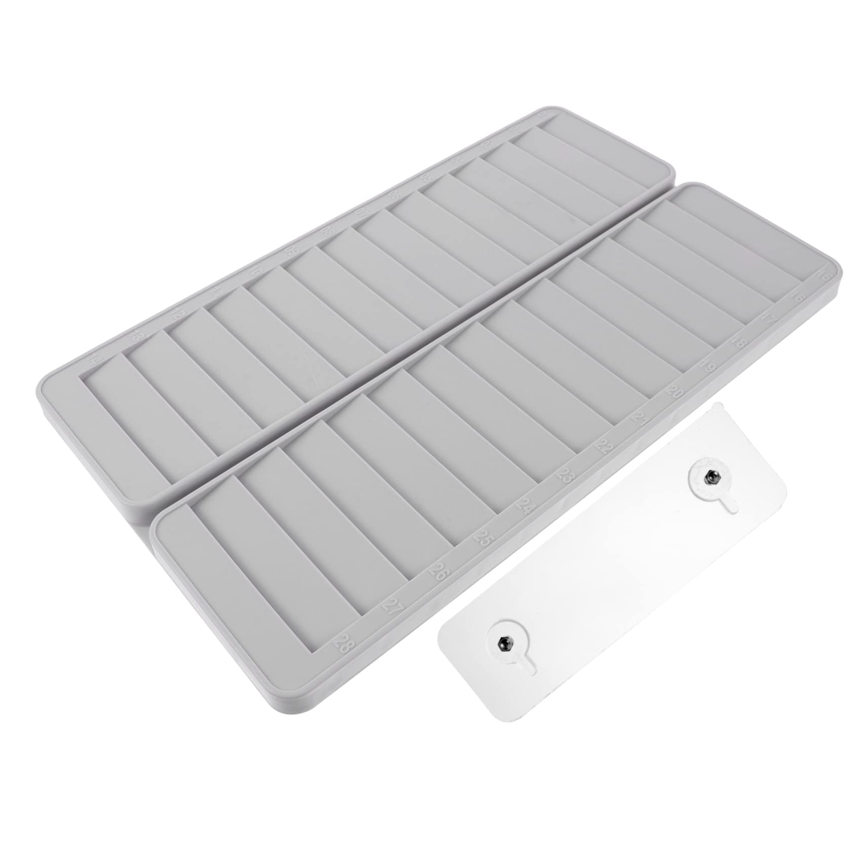 28-Slot Plastic Business Card Holder - Vertical Wall Mount Rack for Time Cards, Attendance Machine Cards & Business Cards | Durable PP Material | Office Organization & Retail Display Solution