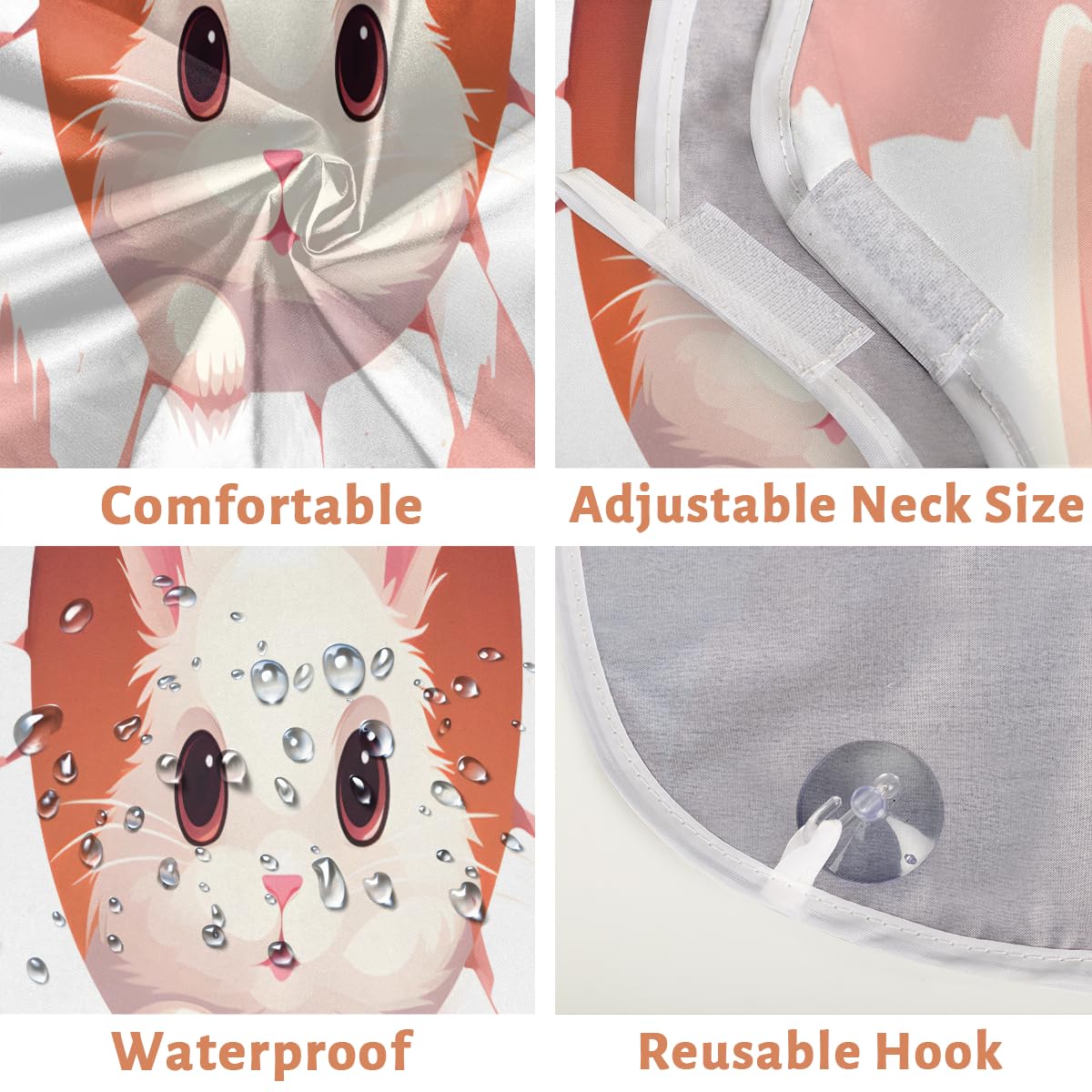 Funny Rabbit Beard Shaving Bib for Men - Waterproof Hair Dye Apron & Makeup Cape for Barbers, Stylists and DIY Haircuts - Sink Hair Catcher for Beard Trimming & Lineup - Perfect Gift for Grooming Enthusiasts (Great for Home Haircuts, Salon Use & Beard Care Routines)