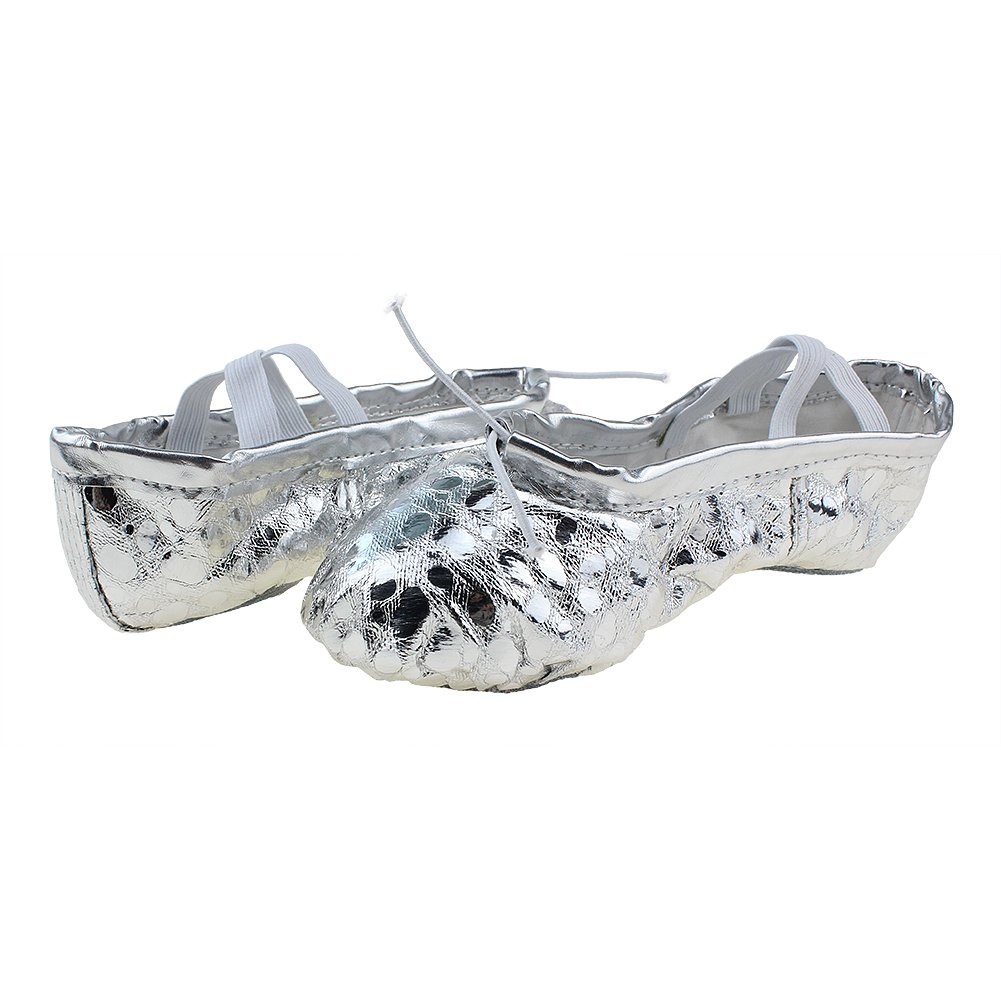 MSMAX Kids Ballet Shoes - Genuine Leather Ballet Flats for Toddler, Little & Big Kids - Perfect for Dance Practice, Yoga, Performances & Parties