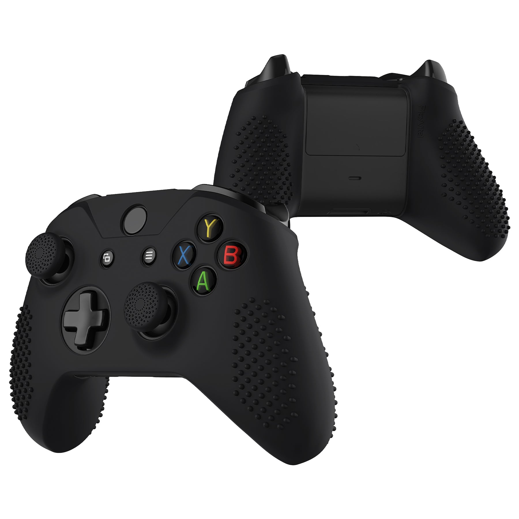 eXtremeRate PlayVital Anti-Slip Silicone Protective Case with Thumb Grips for Xbox One X & S Controller - Black | Enhanced Grip for Gaming, Comfortable for Long Play Sessions