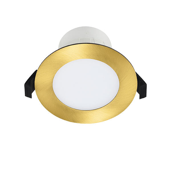 Eglo Roystar Flat Style Trim in Brushed Brass - Modern Ceiling Light Fixture for Living Room, Bedroom, and Hallway