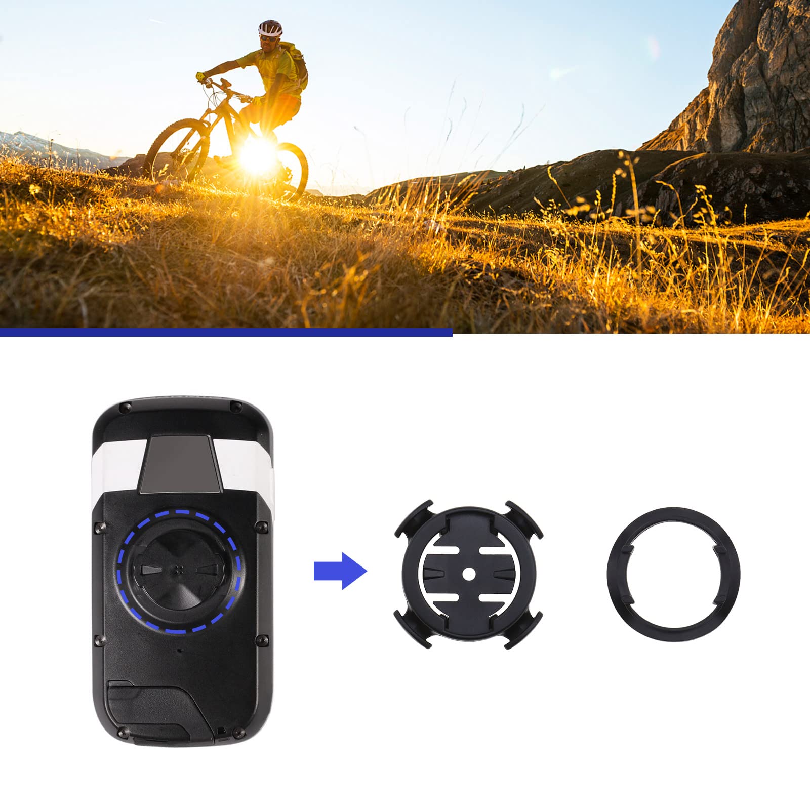 Universal Bike Computer Mount Holder for Garmin Edge 510/520/1000/800/810/200/500 & iGS618 - Waterproof Cycling Speedometer GPS Bracket for Road & MTB Bikes - Perfect for Training, Commuting & Outdoor Adventures