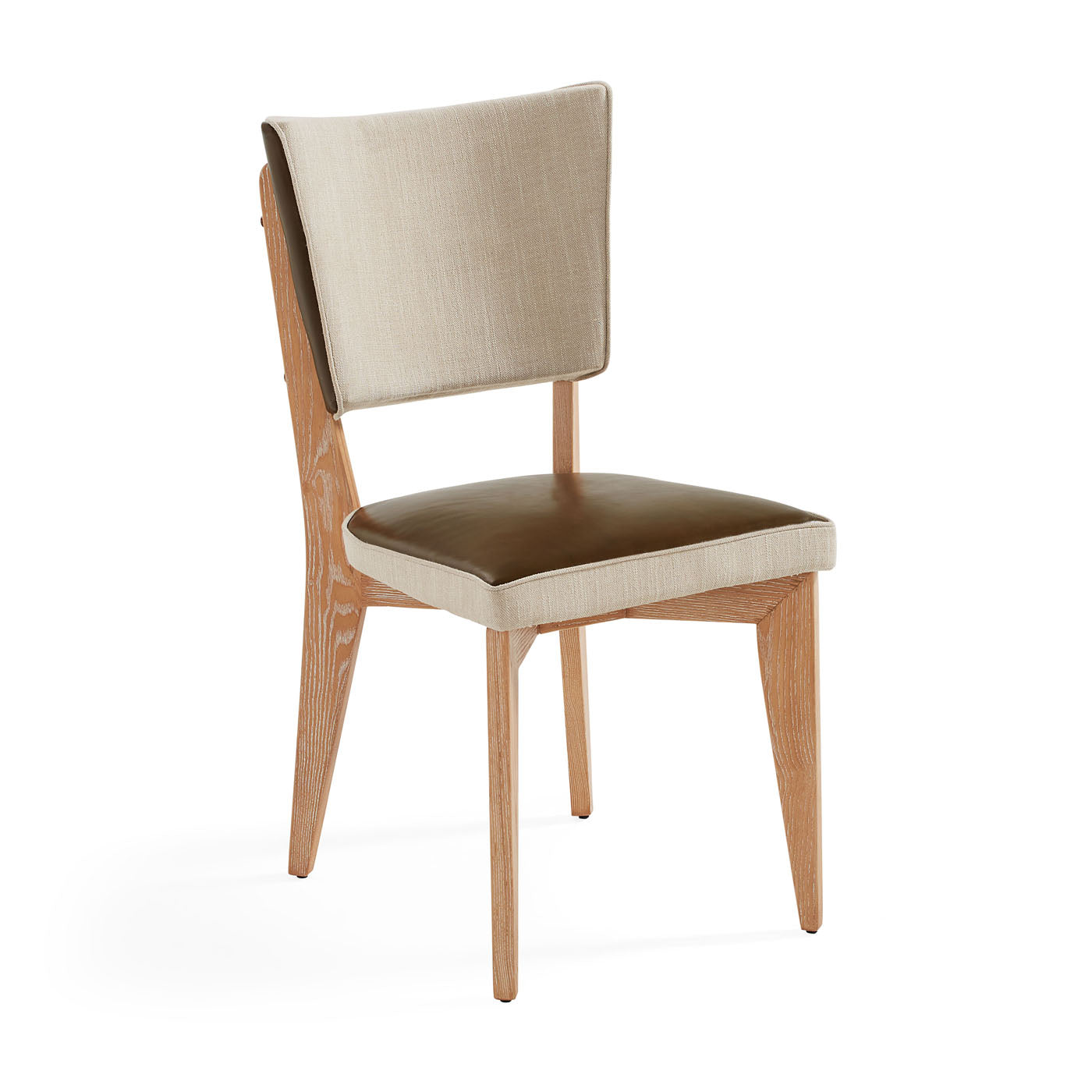 Rive Gauche Modern Dining Chair - Mid Century Style Wooden Seat with Upholstered Cushion - Perfect for Kitchen, Dining Room & Home Office