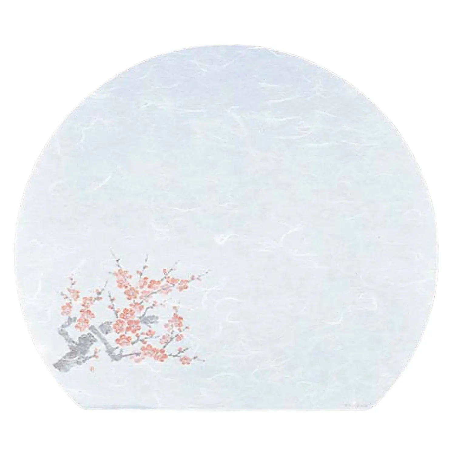 Artec Washi Paper Half Moon Placemat Ume - 100pcs Japanese Style Table Mats for Sushi, Tea Ceremony & Asian Dining Decor