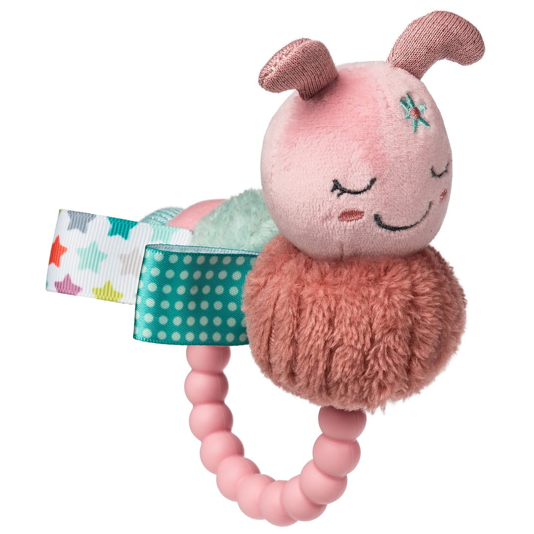 Mary Meyer Baby Teether Rattle - Soft Chew Toy for Soothing Teething Pain | BPA-Free Infant Sensory Toy for Newborns & Toddlers | Perfect for On-the-Go, Playtime & Developmental Stimulation