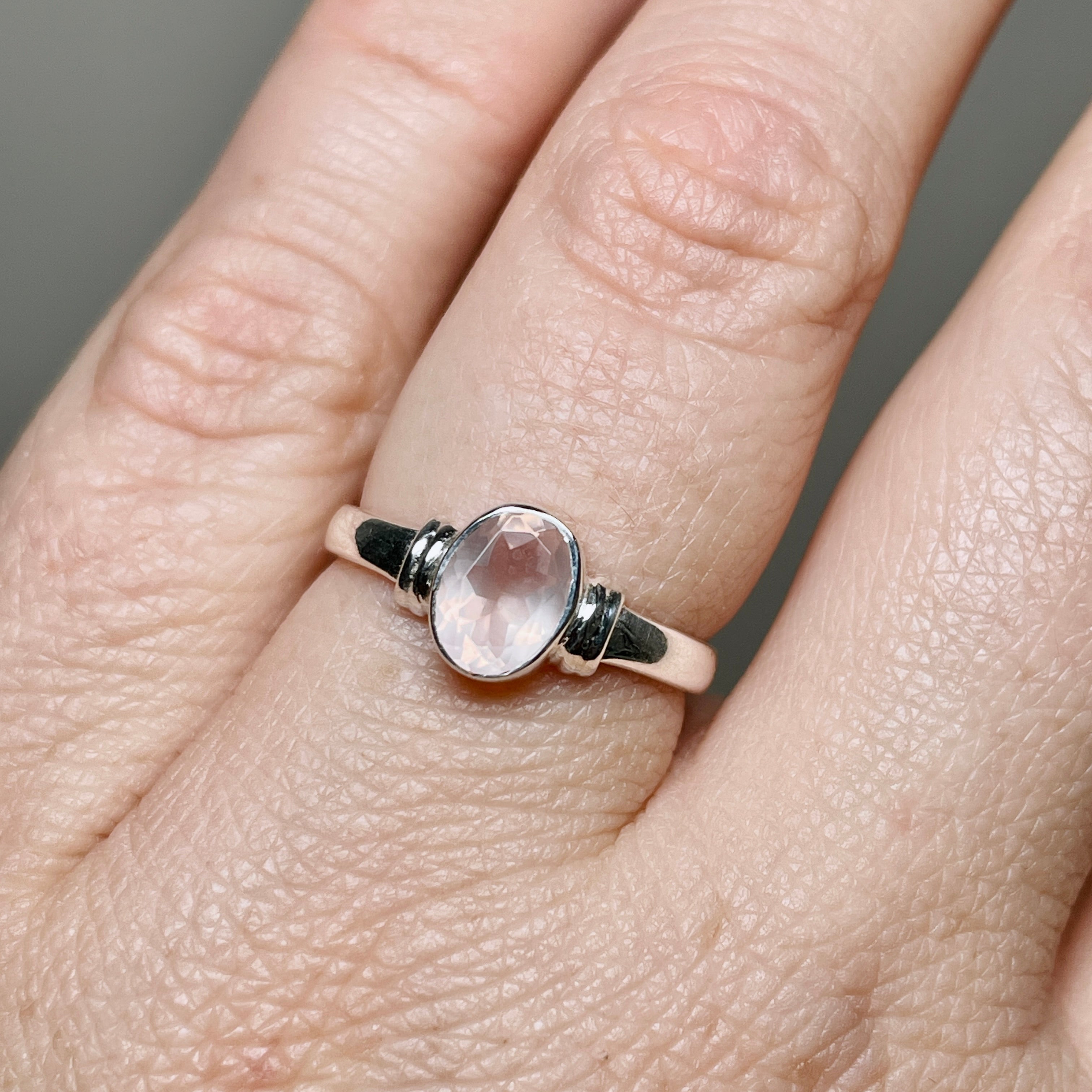 Natural Rose Quartz Oval Faceted Stone Pendant - Healing Crystal Jewelry for Women, 925 Sterling Silver Setting R4831 | Gift for Valentine's Day, Meditation & Energy Healing
