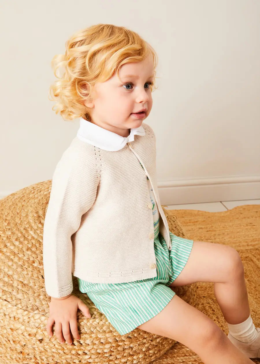 Soft Cream Plain Cardigan for Kids (6 Months to 10 Years) - Cozy Layering for School, Playdates & Family Outings