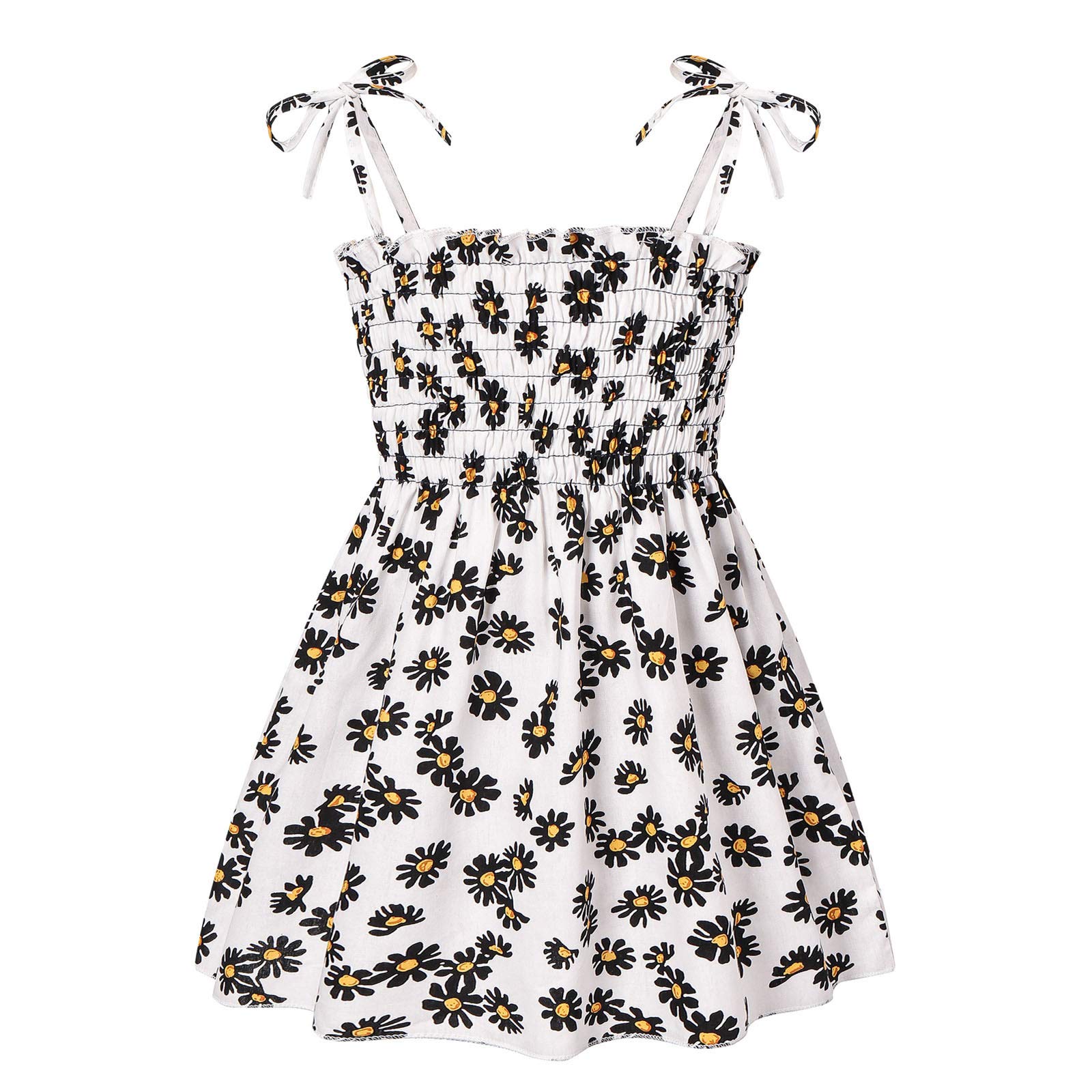 **Toddler Boys & Girls Floral Daisy Slip Dress - Cute Beach Summer Outfit for Baby Kids - Perfect for Vacation, Photo Shoots & Playdates**