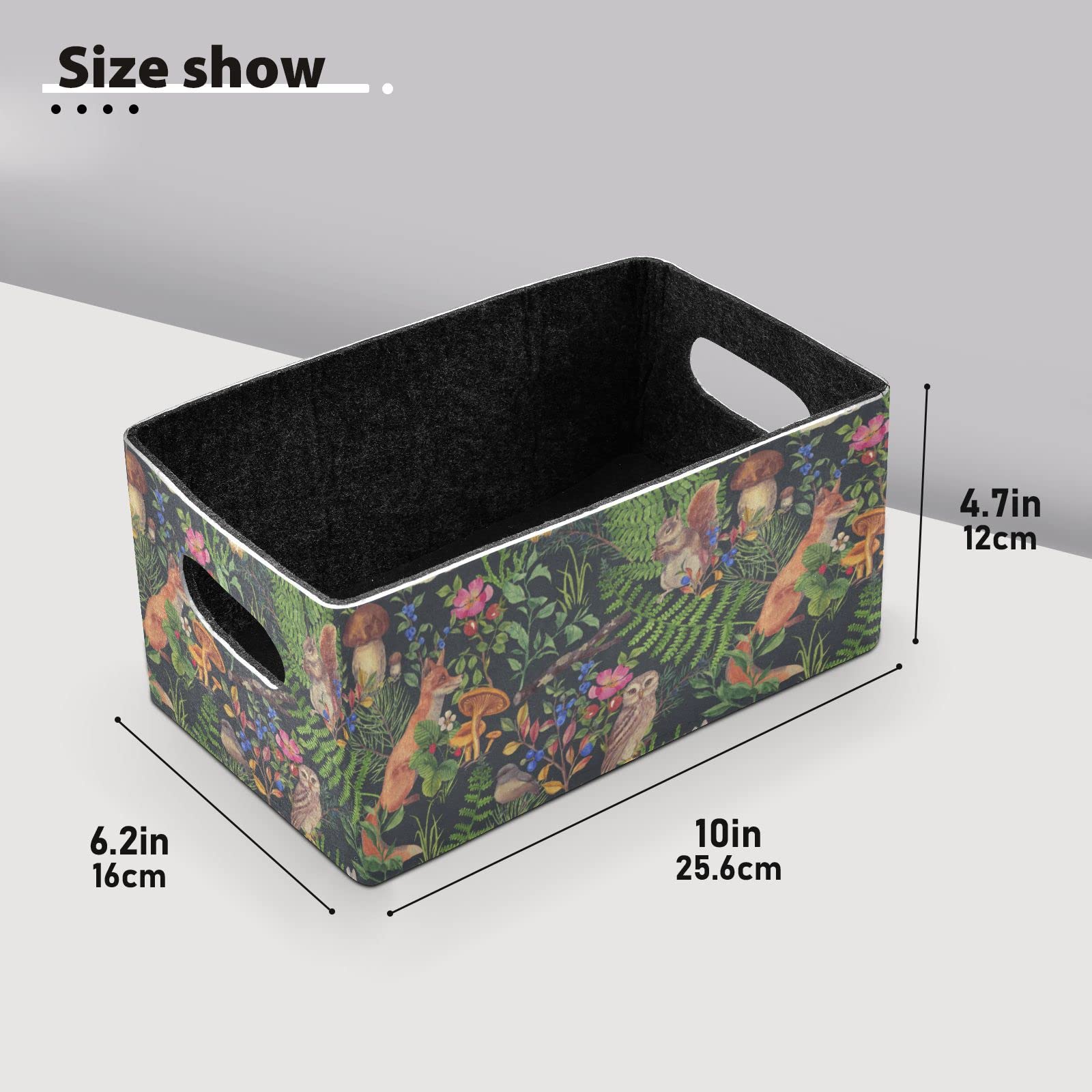 Emelivor 2-Pack Collapsible Felt Storage Bins with Handles - Foldable Fabric Baskets for Nursery, Kids Room, Closet, Toys, Clothes & Towels Organization | Perfect for Home, Office & Playroom Storage Solutions