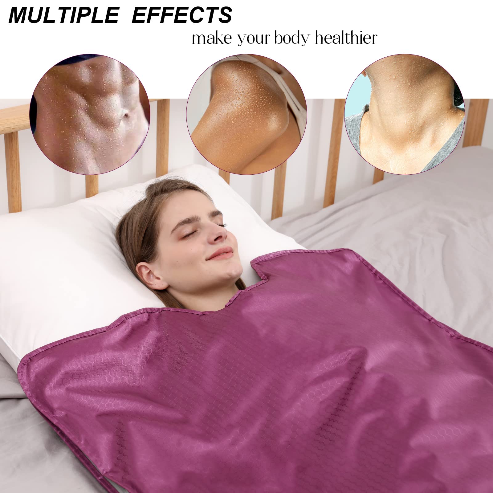 Infrared Sauna Blanket for Home Use - Portable Personal Sauna Wrap with Red Light Therapy | Detox, Relaxation & Pain Relief | Perfect for Home Spa, Yoga Recovery & Post-Workout Relaxation