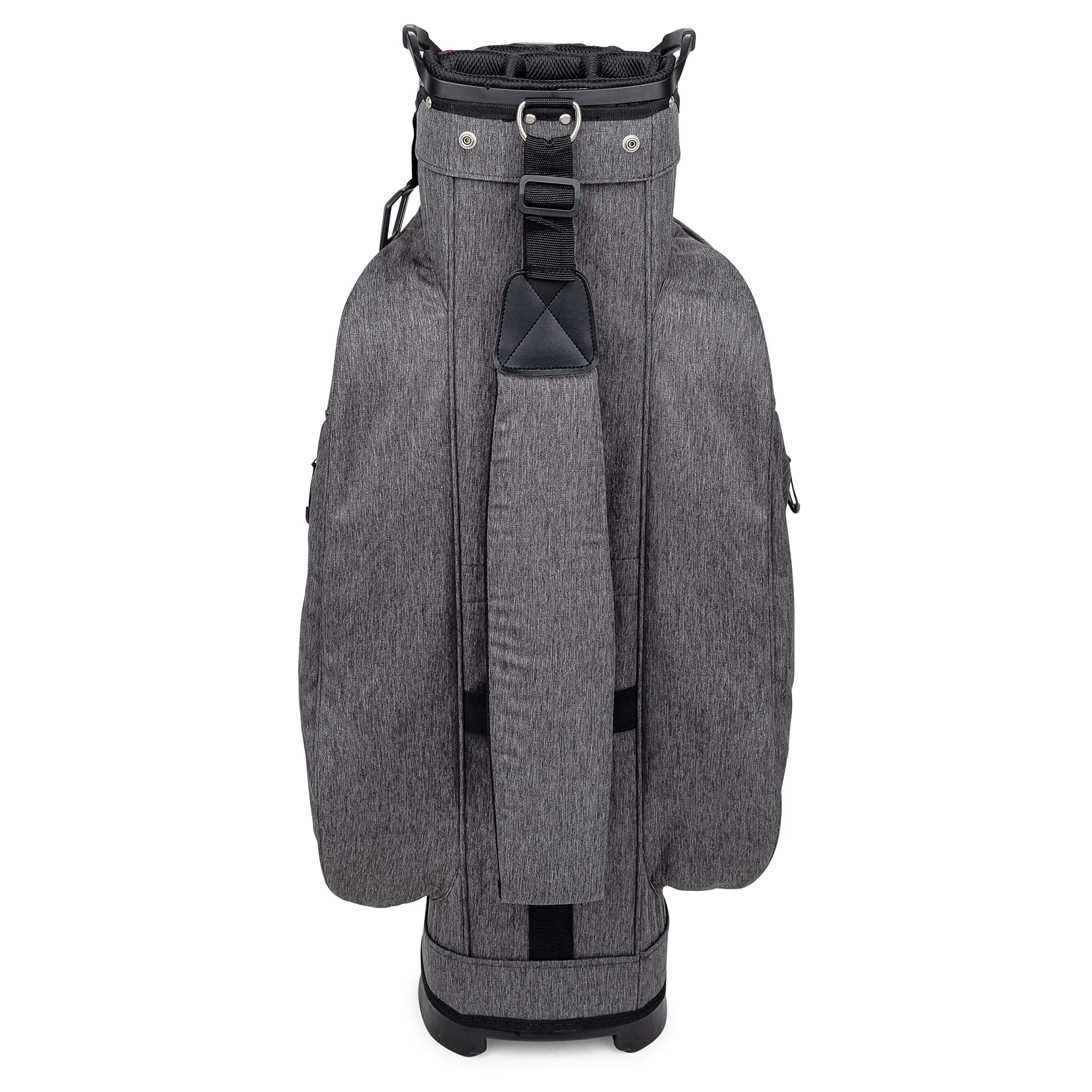 Founders Club Franklin Golf Push Cart Bag - Lightweight 15-Way Divider with Full Rain Cover - Secure Push Cart Base & External Putter Tube - Perfect for Golf Course & Driving Range - Embroidery Panel for Personalization