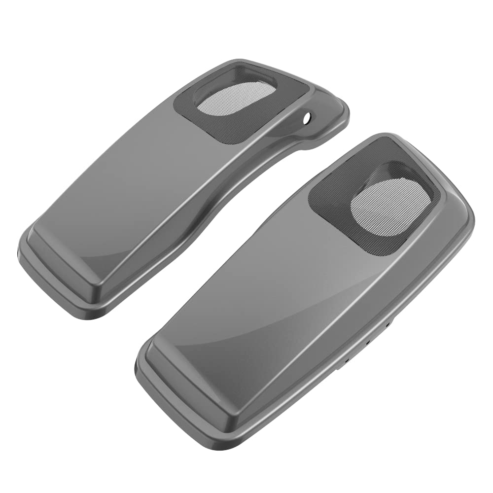 Advanblack Charcoal Pearl 6X9 Saddlebag Speaker Lids for 2014-2023 Harley Davidson Touring Bikes | Motorcycle Audio Upgrade for Road Glide, Street Glide & Electra Glide | Perfect for Long Rides & Custom Bike Builds