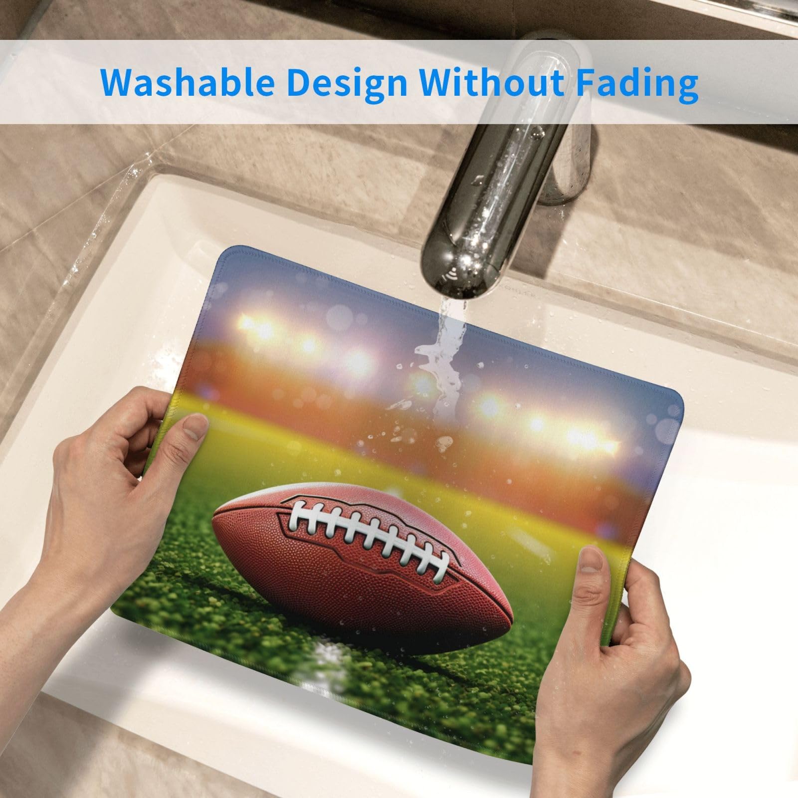 Waterproof Non-Slip Gaming Mouse Pad with American Football Design - Perfect for Office, Computer, and Wireless Mouse Use on Desks | Great for Sports Fans, Gamers, and Workstations
