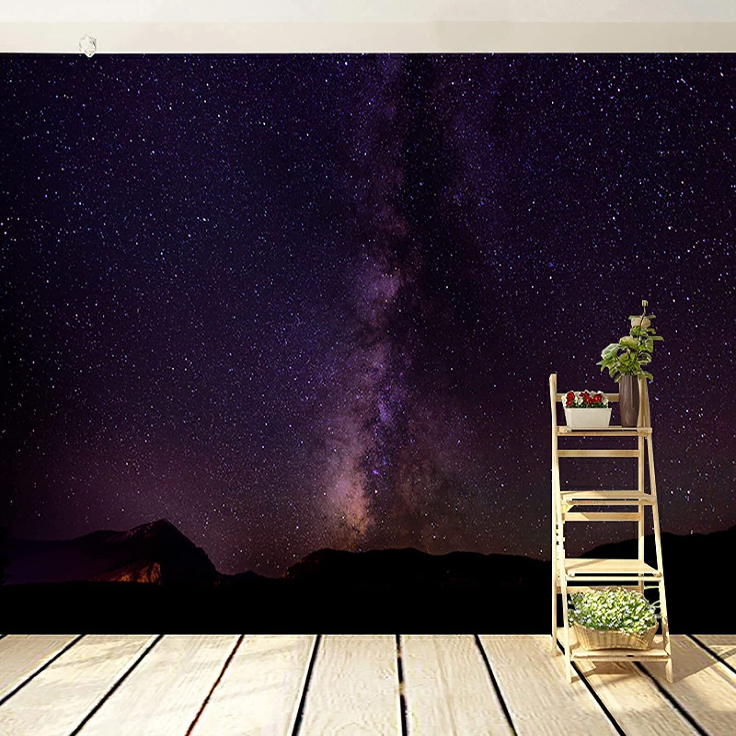 3D Starry Sky Abstract Wall Mural - Self-Adhesive Wallpaper for Living Room & Bedroom Decor (350x256cm) - Perfect for Home, Office, and Event Space Decoration