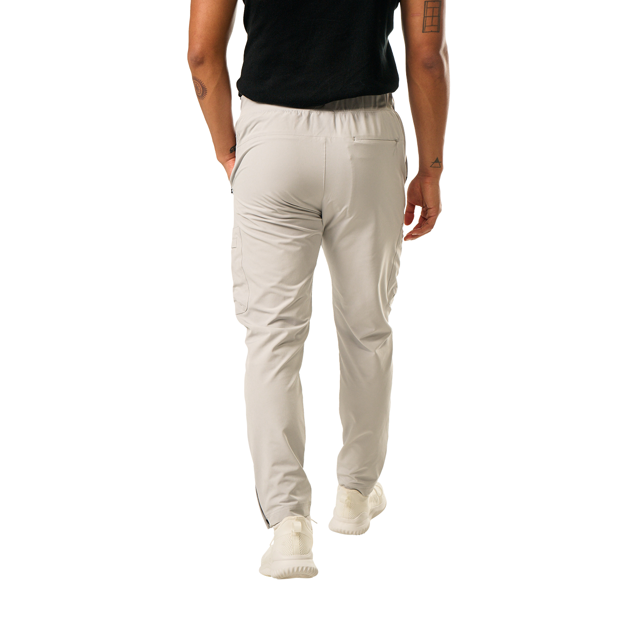 Bauer Cross Coast Travel Pants for Men - Comfortable & Stylish Quiet Grey Hiking & Outdoor Adventure Pants